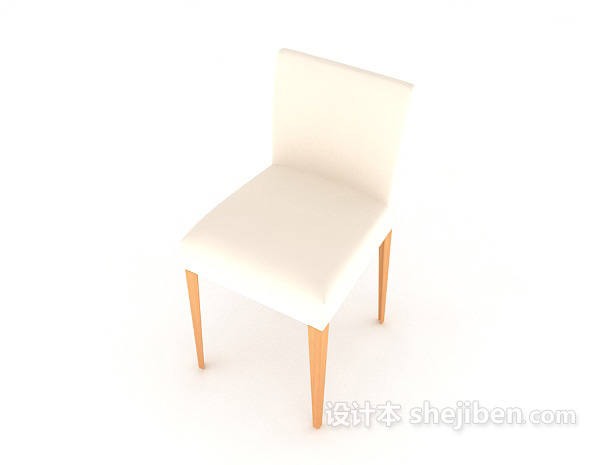 免费白色时尚家居椅3d模型下载