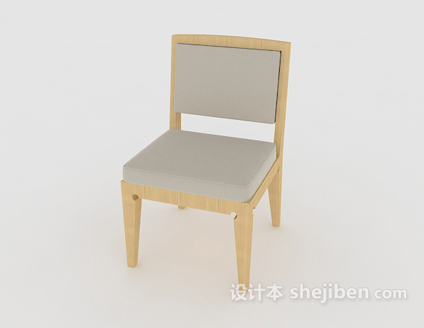 现代风格黄色家居餐椅3d模型下载