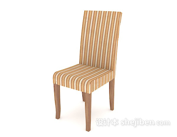 田园风格时尚大方餐椅3d模型下载