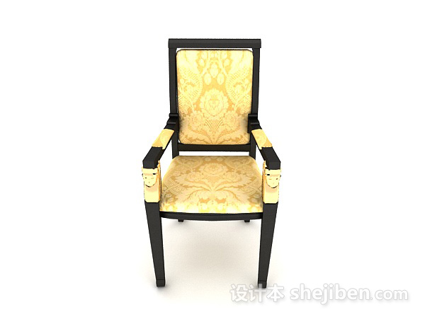 欧式风格精致欧式家居椅子3d模型下载