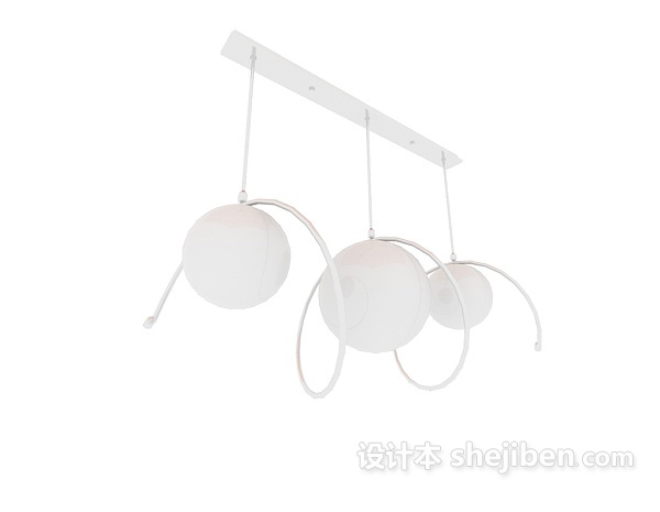 免费球形吊灯3d模型下载