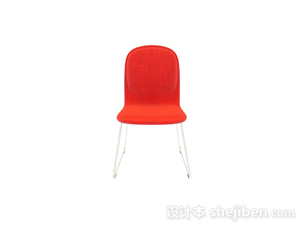 现代风格红色家居简约休闲椅3d模型下载