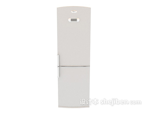 现代风格双层电冰箱3d模型下载