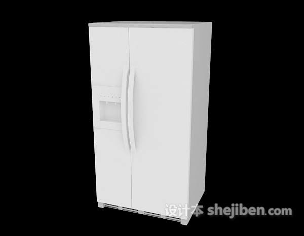 免费双开门冰柜3d模型下载