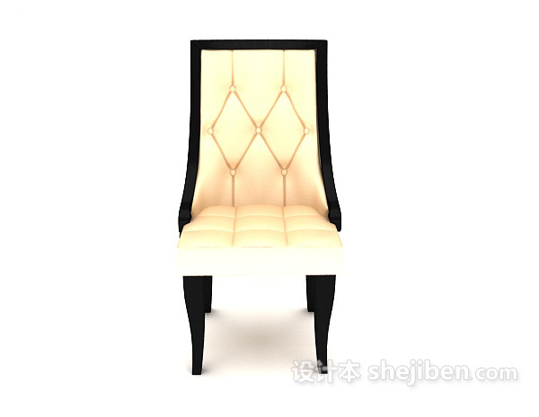 欧式风格高背休闲椅子3d模型下载