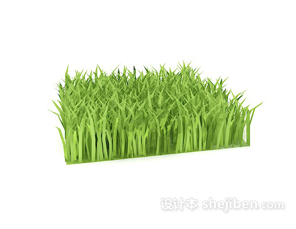 现代风格嫩绿植物3d模型下载
