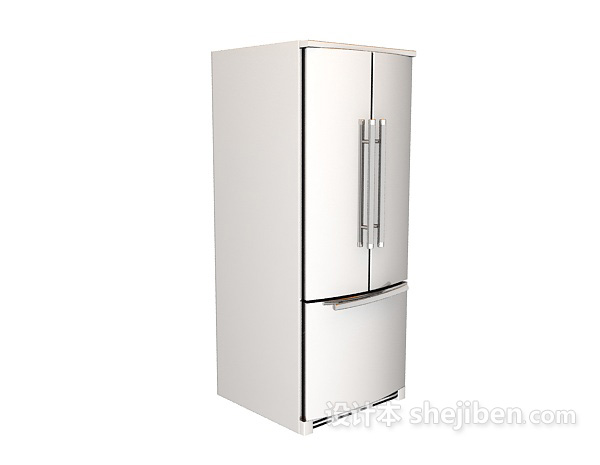 双开门式冰箱3d模型下载