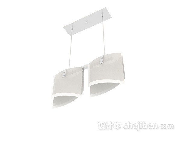 免费白色餐厅吊灯3d模型下载