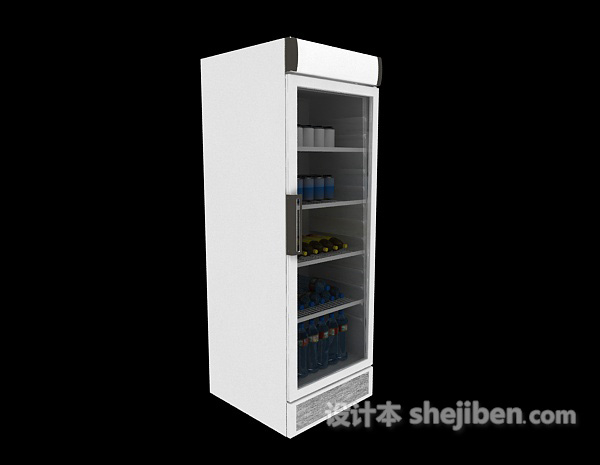 小卖店冰箱3d模型下载