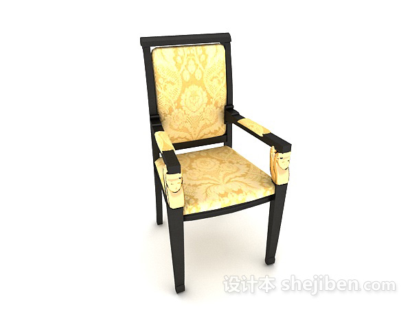免费精致欧式家居椅子3d模型下载