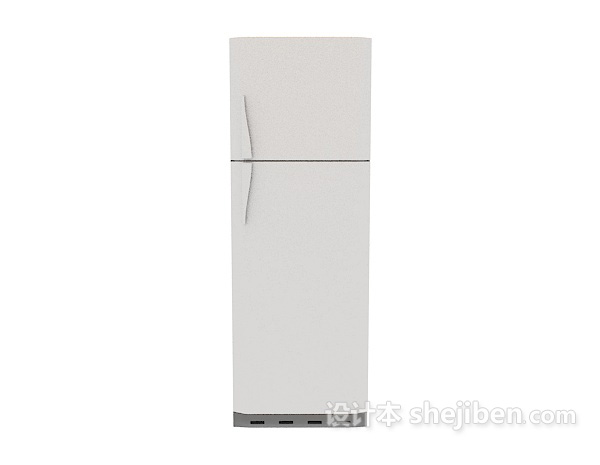 现代风格家用双层冰箱3d模型下载