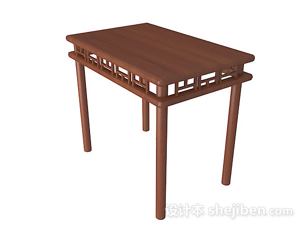 中式风格家居边桌3d模型下载
