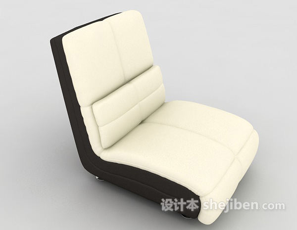 设计本白色懒人沙发3d模型下载