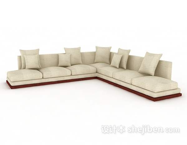 免费简约新中式沙发3d模型下载