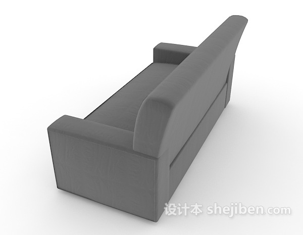 设计本黑色现代感多人沙发3d模型下载