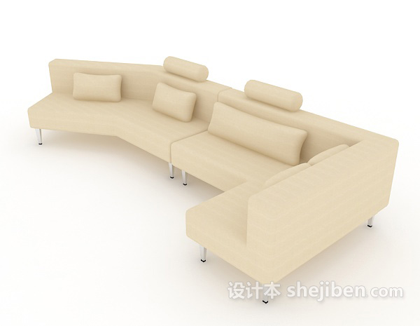 免费多人家居组合沙发3d模型下载