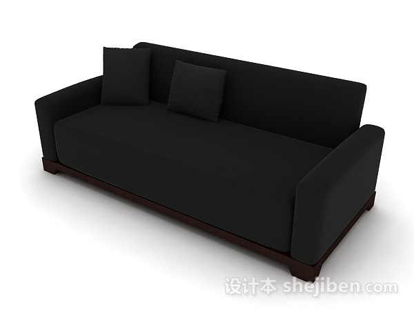 深色中式沙发3d模型下载