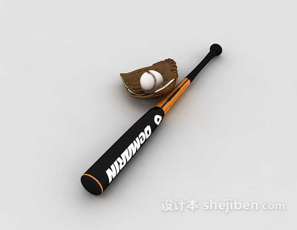 棒球体育器材3d模型下载
