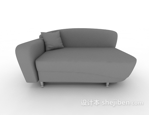 现代风格灰色单人沙发3d模型下载