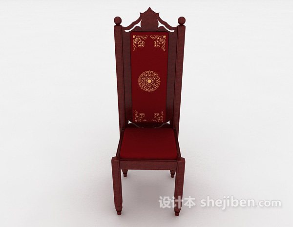 欧式风格欧式高档红木椅3d模型下载