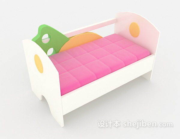 可爱儿童床3d模型下载