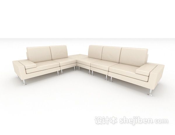白色组合家居沙发3d模型下载