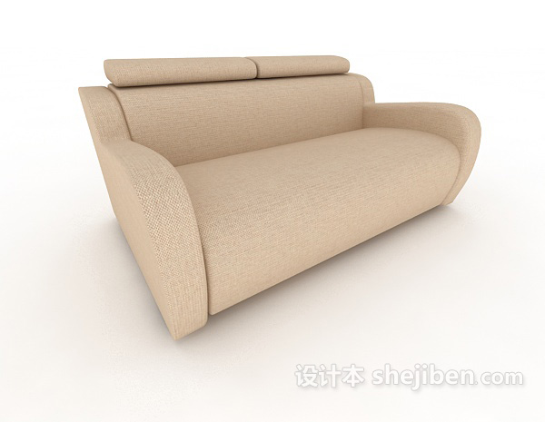 免费时尚简约双人沙发3d模型下载
