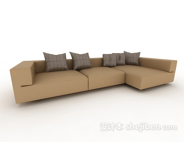 现代风格现代简洁多人沙发3d模型下载