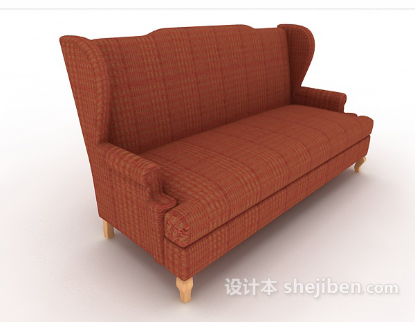 设计本家居田园多人沙发3d模型下载