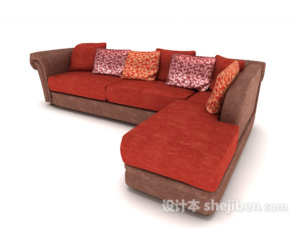 现代常见简约沙发3d模型下载