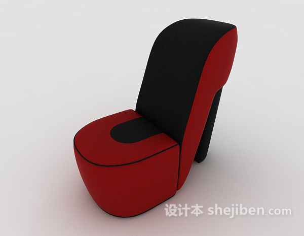 红色按摩休闲椅3d模型下载