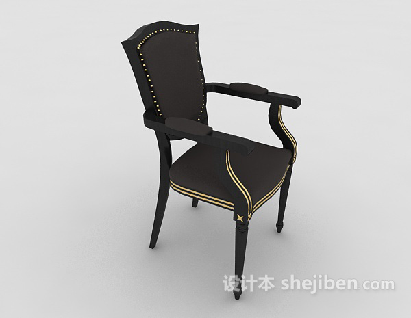 设计本欧式经典单椅3d模型下载