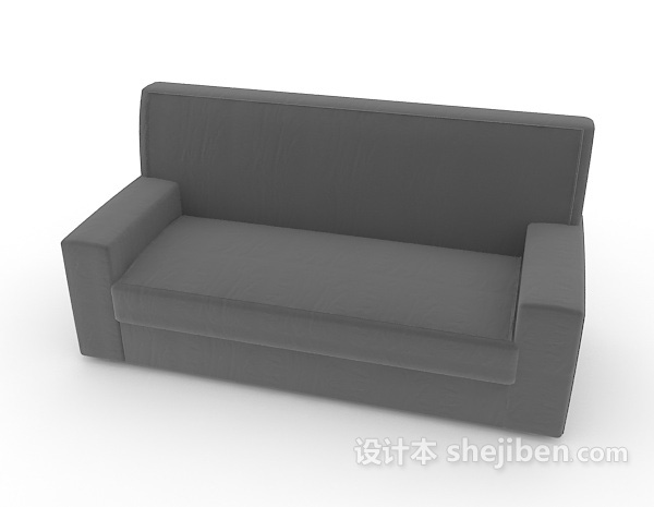 现代风格黑色现代感多人沙发3d模型下载