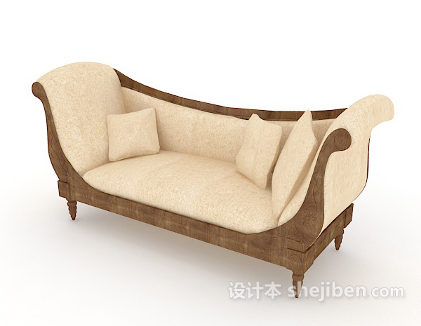 欧式风格欧式精简沙发3d模型下载