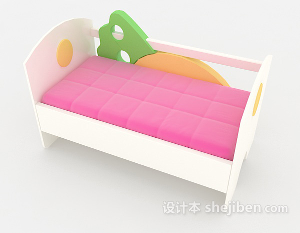免费可爱儿童床3d模型下载
