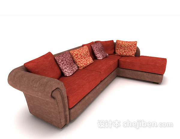 设计本现代常见简约沙发3d模型下载