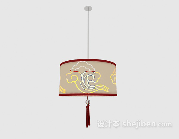 设计本中式传统餐厅吊灯3d模型下载