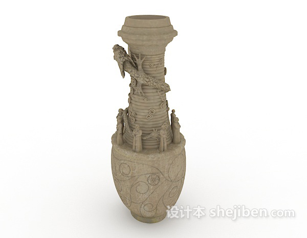 免费古代雕塑品3d模型下载