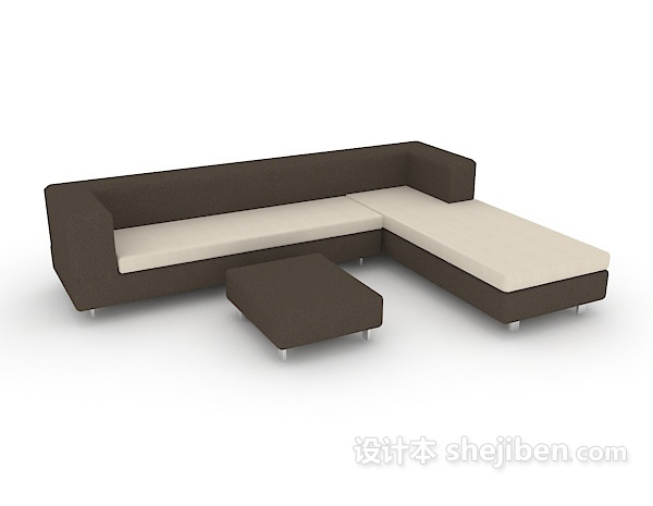 家居简洁多人沙发3d模型下载