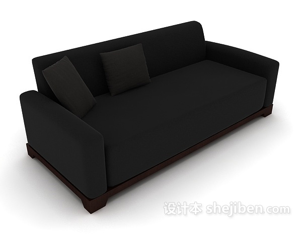 设计本深色中式沙发3d模型下载