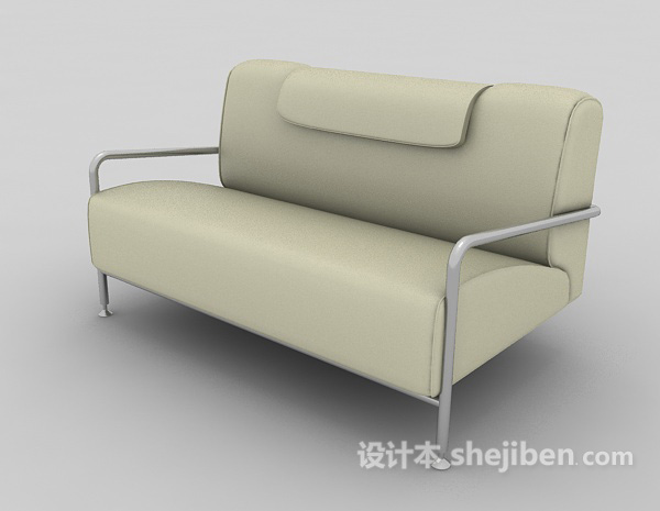 设计本多人皮质沙发3d模型下载