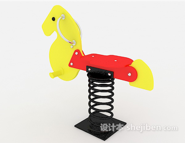 设计本弹簧木马玩具3d模型下载