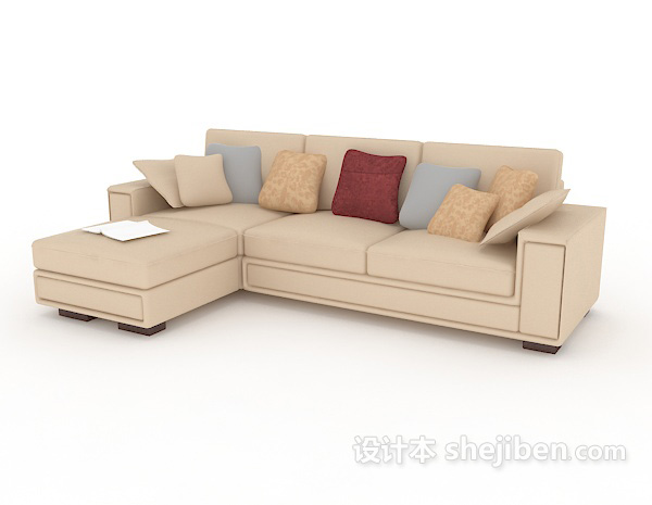 设计本简约时尚多人沙发3d模型下载