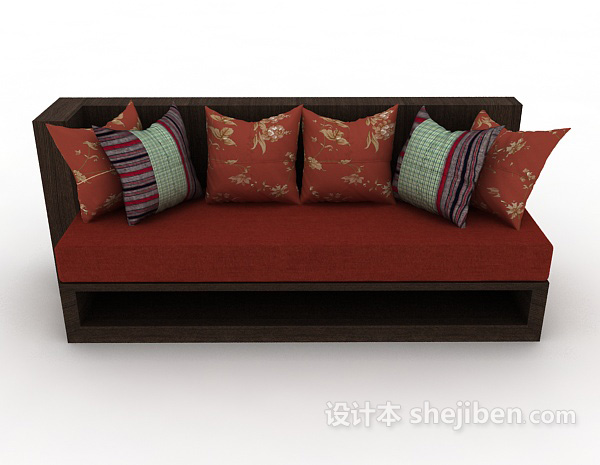 中式风格新中式家居简约沙发3d模型下载