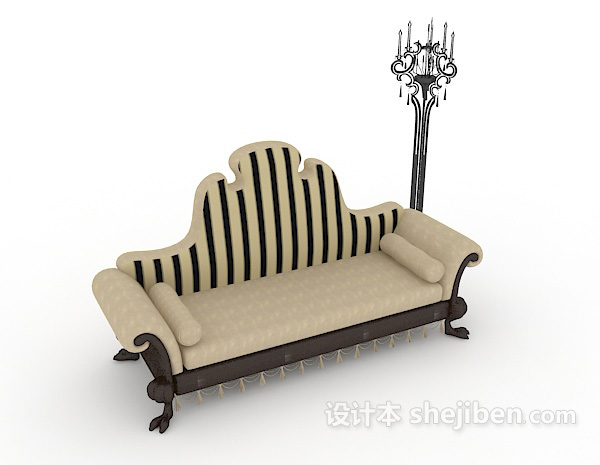 欧式风格欧式家居精致沙发3d模型下载