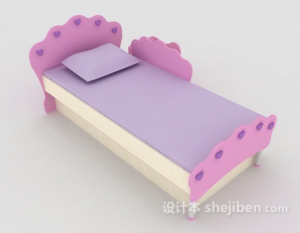 温馨儿童床3d模型下载