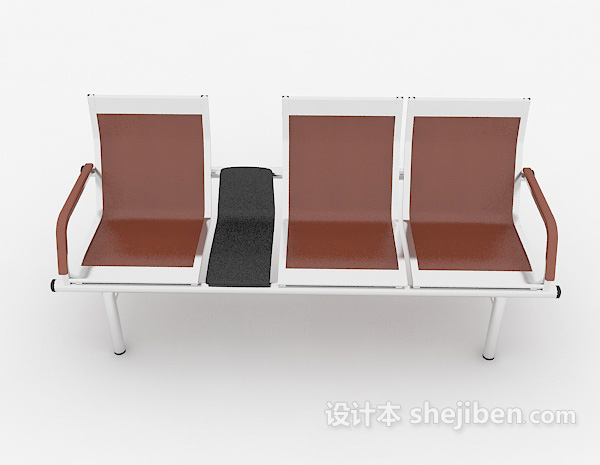 现代风格医院走廊休闲椅3d模型下载