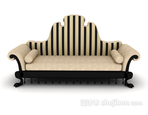 欧式风格豪华欧式多人沙发3d模型下载