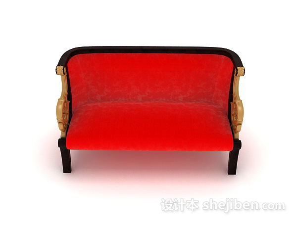 欧式风格亮色欧式多人沙发3d模型下载
