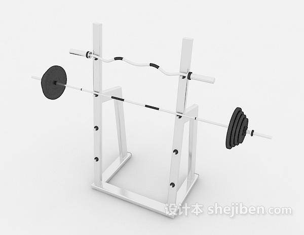 免费健身房举重器材3d模型下载